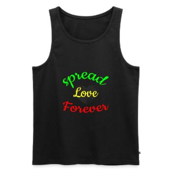SpreadLove - Men's Premium Organic Tank Top - black - Front - AI Model Male 178 light (178cm)