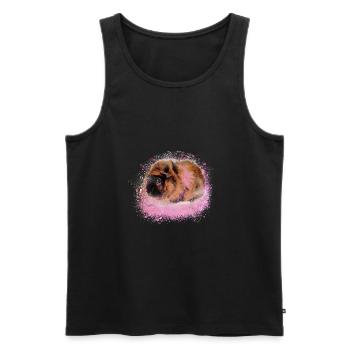 guinea pig, graffiti,painting,pink,pink - Men's Premium Organic Tank Top - black - Front - Michal (187cm)
