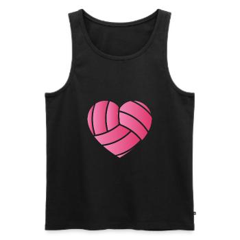 volleyball pink heart ball Design for a volleyball - Men's Premium Organic Tank Top - black - Front - Michal (187cm)
