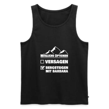 barbara - Männer Premium Bio Tank Top - Schwarz - Vorne - AI Model Male 178 light (178cm)