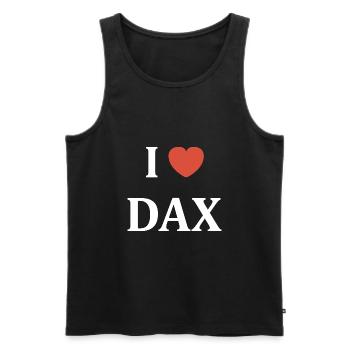 i love Dax - Débardeur bio Premium Homme - noir - Devant - Michal (187cm)