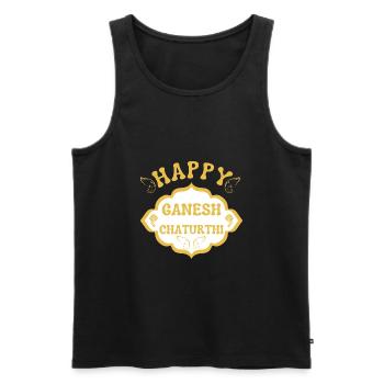 Happy Ganesh Chaturthi Hidouisme - Débardeur bio Premium Homme - noir - Devant - Michal (187cm)