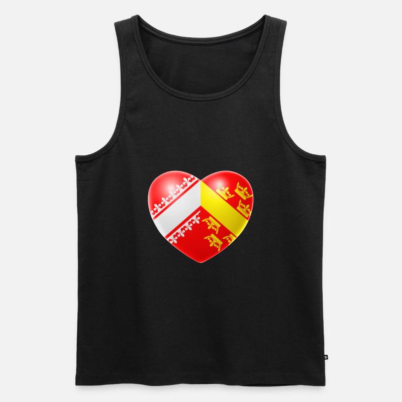 Herz (Elsass / Alsace) - Männer Premium Bio Tank Top - Schwarz