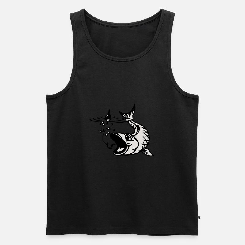 fisch - Männer Premium Bio Tank Top - Schwarz