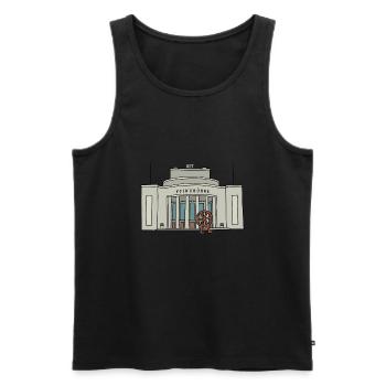 Volksbühne de Berlin c - Débardeur bio Premium Homme - noir - Devant - Michal (187cm)
