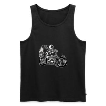 Trumpfh - Men's Premium Organic Tank Top - black - Front - AI Model Male 178 light (178cm)