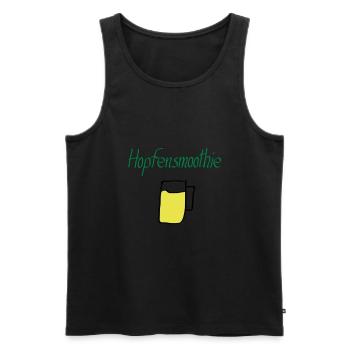 Hopfensmoothie Bier - Männer Premium Bio Tank Top - Schwarz - Vorne - Michal (187cm)