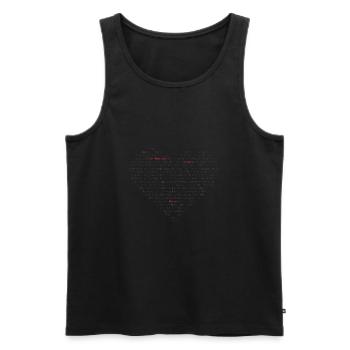 Je t'aime - Débardeur bio Premium Homme - noir - Devant - AI Model Male 178 light (178cm)