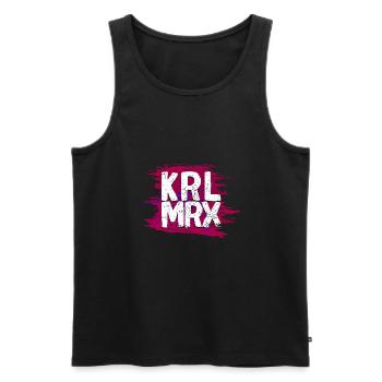 KRXL MRX - Karl Marx - Débardeur bio Premium Homme - noir - Devant - AI Model Male 178 light (178cm)