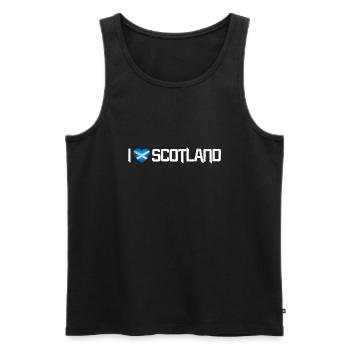 Ich liebe Schottland - Männer Premium Bio Tank Top - Schwarz - Vorne - AI Model Male 178 light (178cm)