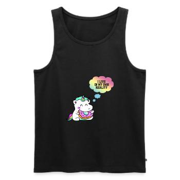 Einhorn Baby Donut Baby Geschenk - Männer Premium Bio Tank Top - Schwarz - Vorne - Michal (187cm)