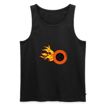 tire wheel flame fire - Men's Premium Organic Tank Top - black - Front - Michal (187cm)