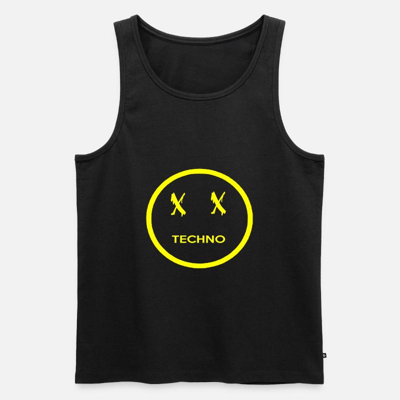 Techno 45 - Männer Premium Bio Tank Top - Schwarz