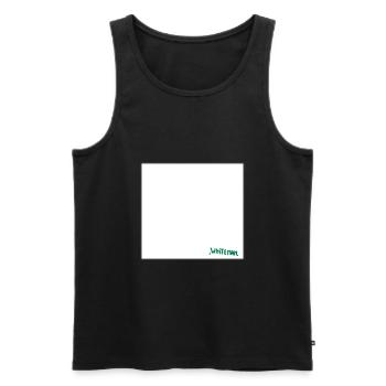 einfarbiger Whiteman - Männer Premium Bio Tank Top - Schwarz - Vorne - AI Model Male 178 light (178cm)