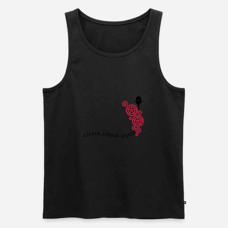coffee to code (2c) - Männer Premium Bio Tank Top - Schwarz