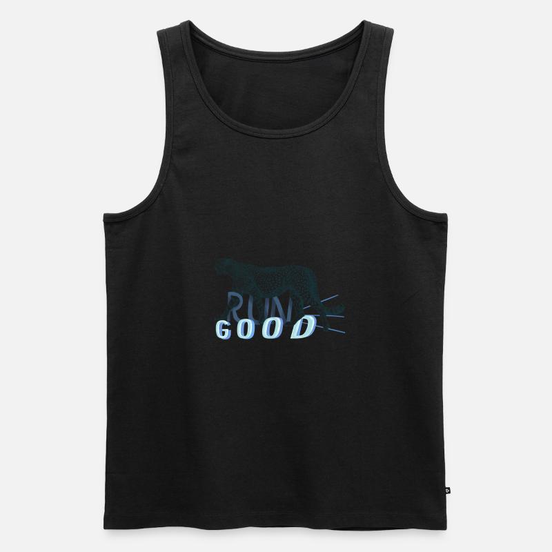 Run good - Männer Premium Bio Tank Top - Schwarz