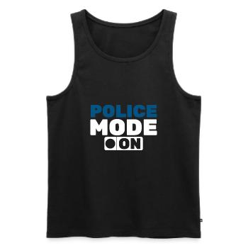 Mode police sur cadeau drôle - Débardeur bio Premium Homme - noir - Devant - AI Model Male 178 light (178cm)