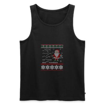 La formule de Christmas drôle de maths de Noël - Débardeur bio Premium Homme - noir - Devant - Michal (187cm)