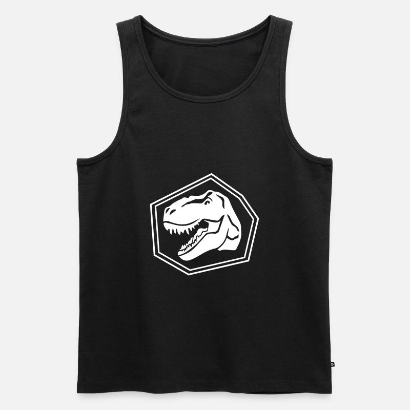 Dinosaurier Dino - Männer Premium Bio Tank Top - Schwarz