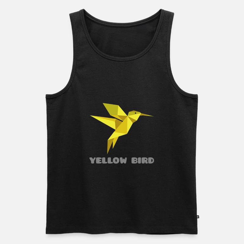 YELLOW BIRD - Männer Premium Bio Tank Top - Schwarz