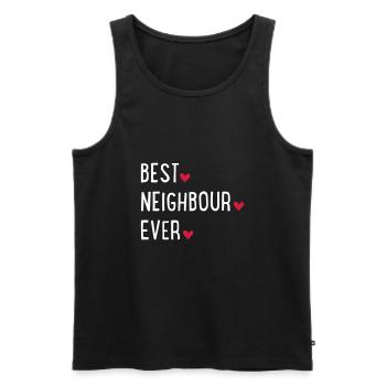 best neighbour ever - Men's Premium Organic Tank Top - black - Front - AI Model Male 178 light (178cm)