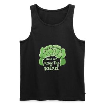 Now we have the salad funny Denglish saying - Men's Premium Organic Tank Top - black - Front - Michal (187cm)