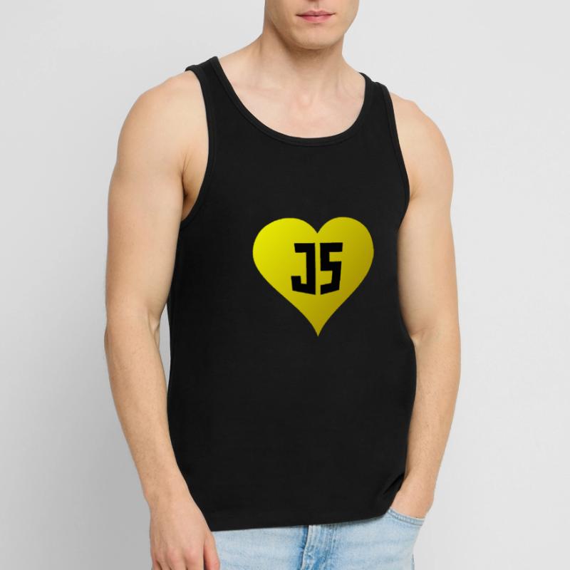 JavaScript-Herz Männer Premium Bio Tank Top