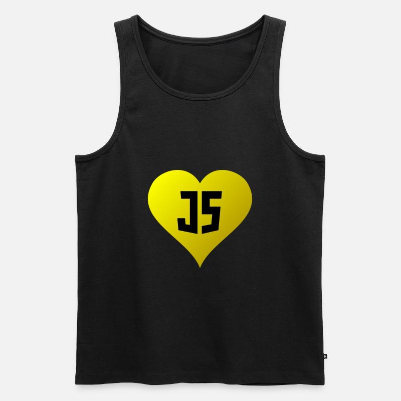JavaScript Heart - Men's Premium Organic Tank Top - black