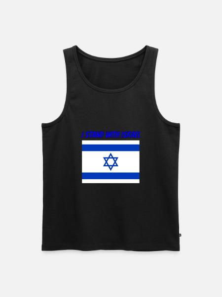 I stand with Israel - Men's Premium Organic Tank Top - black