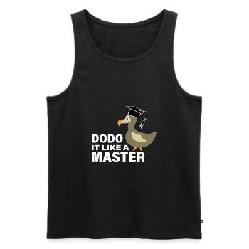 Dodo it like a Master's degree university - Men's Premium Organic Tank Top - black - Front - AI Model Male 178 light (178cm)