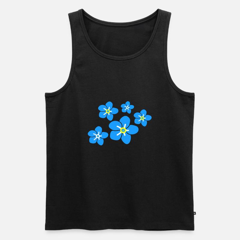 Vergiss mich nicht Blume2 - Männer Premium Bio Tank Top - Schwarz