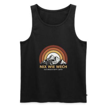 Kastenwagen - Nix wie wech - Männer Premium Bio Tank Top - Schwarz - Vorne - AI Model Male 178 light (178cm)