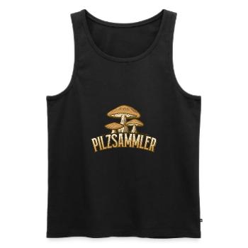 Pilze Pilzsammler Waldpilze Geschenk - Männer Premium Bio Tank Top - Schwarz - Vorne - AI Model Male 178 light (178cm)