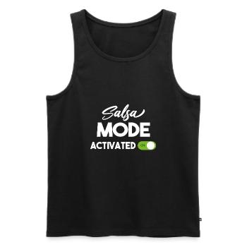 SALSA MODE ACTIVATED - Débardeur bio Premium Homme - noir - Devant - Michal (187cm)