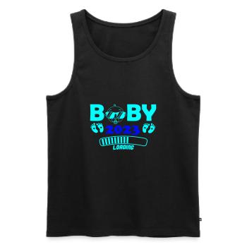 chargement bébé 2023 - Débardeur bio Premium Homme - noir - Devant - Michal (187cm)