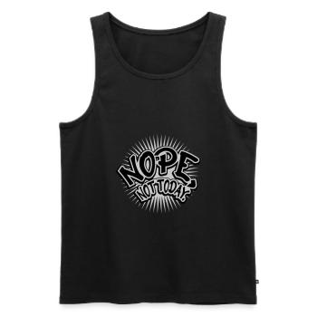 Comic Schrift Nope - Männer Premium Bio Tank Top - Schwarz - Vorne - AI Model Male 178 light (178cm)