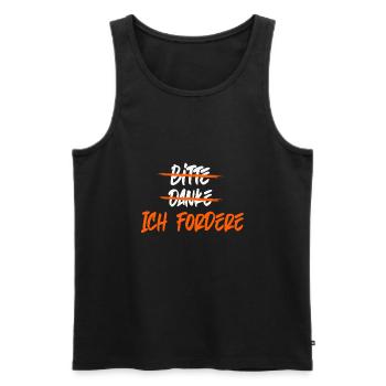 Ich fordere - Männer Premium Bio Tank Top - Schwarz - Vorne - AI Model Male 178 light (178cm)