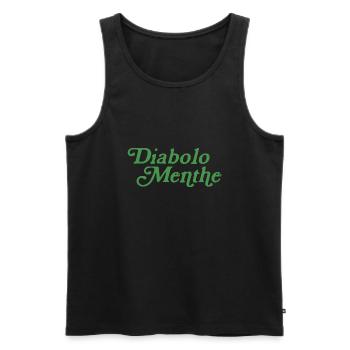 Diabolo menthe - Débardeur bio Premium Homme - noir - Devant - AI Model Male 178 light (178cm)
