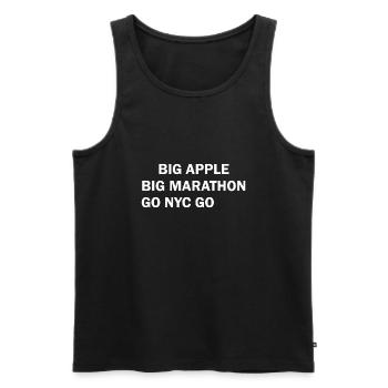Triathlon Natation Vélo Run Marathon - Débardeur bio Premium Homme - noir - Devant - Michal (187cm)