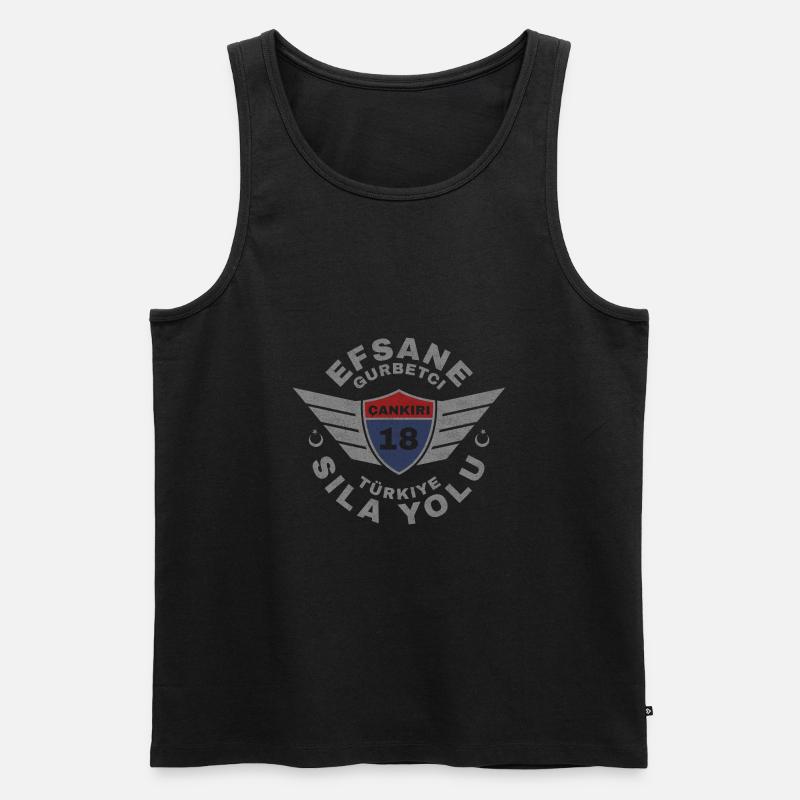 Çankırı - Männer Premium Bio Tank Top - Schwarz