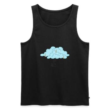 Pluie noire et tonnerre - Débardeur bio Premium Homme - noir - Devant - AI Model Male 178 light (178cm)