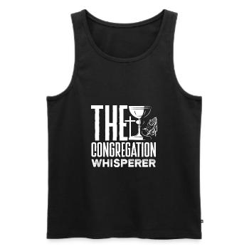 Pastor Appreciation Clergy Preacher Congregation - Men's Premium Organic Tank Top - black - Front - AI Model Male 178 light (178cm)