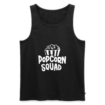 Popcorn Squad Team Popcorn Ironic Saying Corn - Débardeur bio Premium Homme - noir - Devant - Michal (187cm)