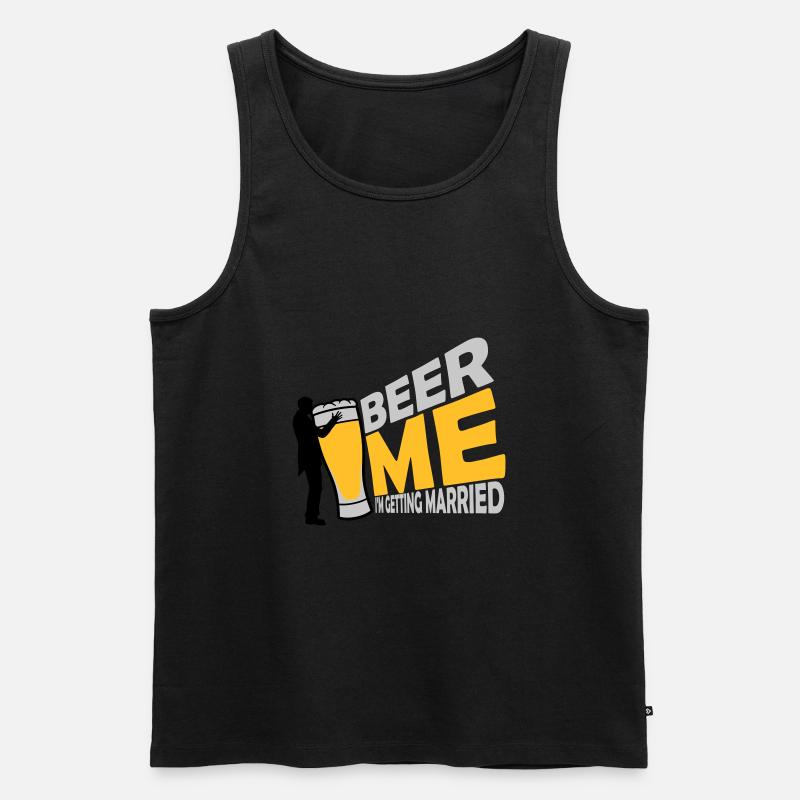 Beer Me Getting Married - Männer Premium Bio Tank Top - Schwarz