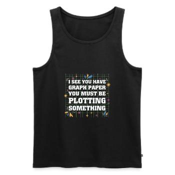 Math Teacher I see you have graph paper you must - Männer Premium Bio Tank Top - Schwarz - Vorne - Michal (187cm)