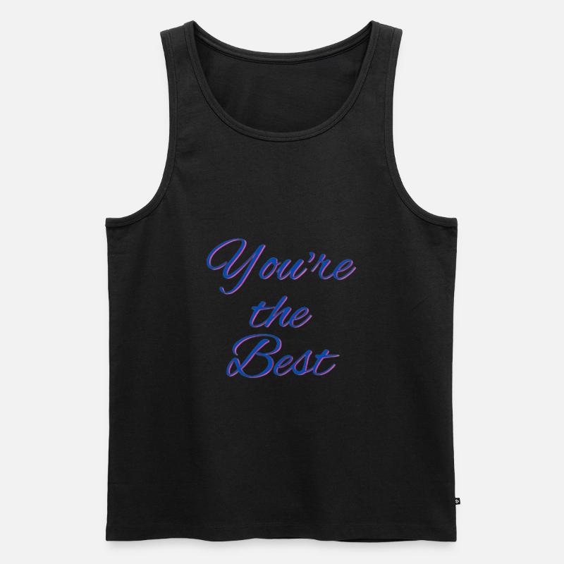 Du bist der Beste - Männer Premium Bio Tank Top - Schwarz