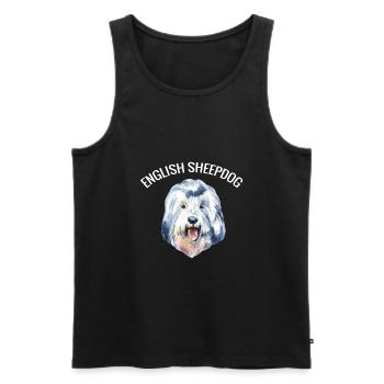 Deutsch Sheep Dog Dog Owners Dog Lovers - Men's Premium Organic Tank Top - black - Front - Michal (187cm)