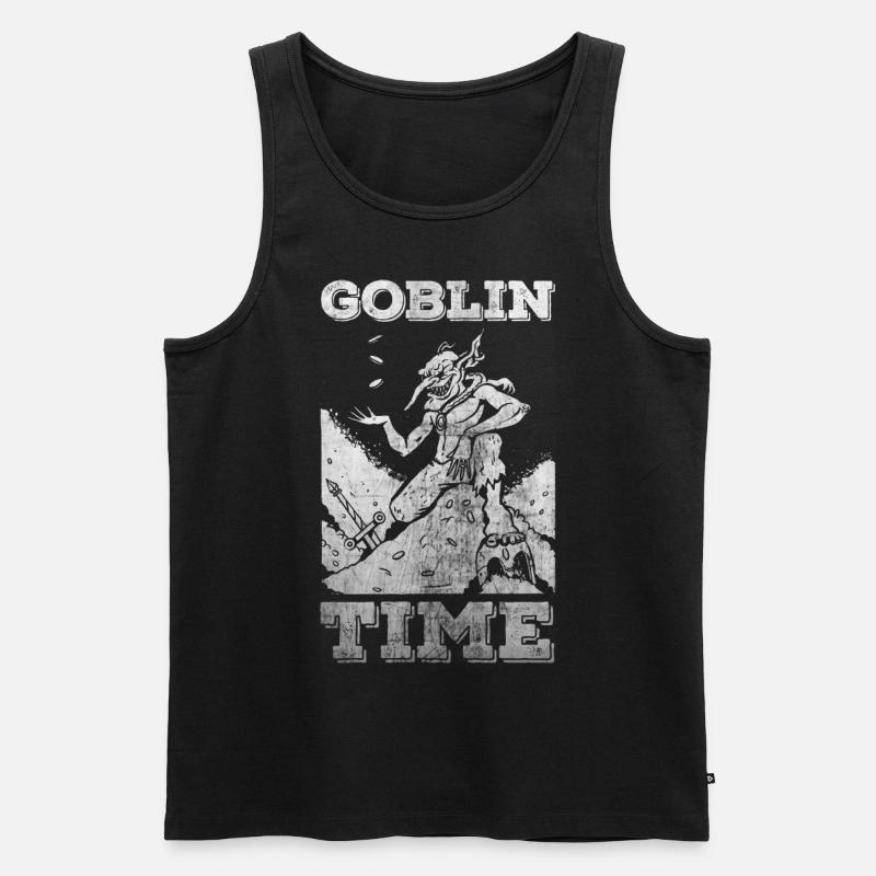 Funny Medieval Creature Goblin - Men's Premium Organic Tank Top - black