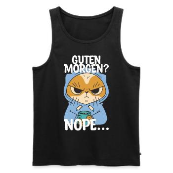 Guten Morgen Kaffee Montag Geschenk - Männer Premium Bio Tank Top - Schwarz - Vorne - Michal (187cm)