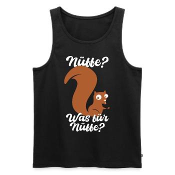 Eichhörnchen Nüsse Nuss Spruch Geschenk - Männer Premium Bio Tank Top - Schwarz - Vorne - Michal (187cm)